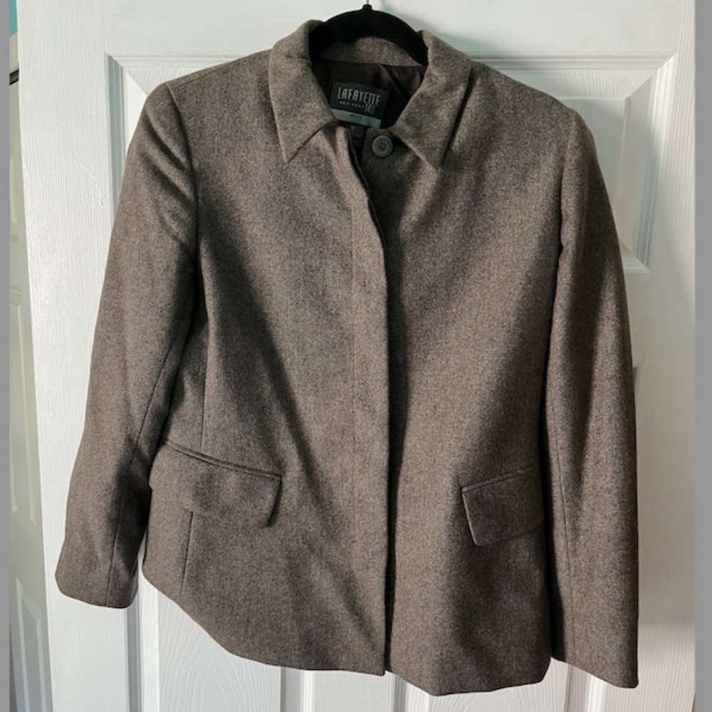 Lafayette New York Vintage Brown Tweed Blazer